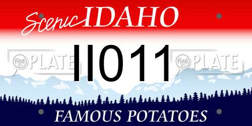 II011 Idaho License Plate