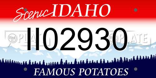 II02930 Idaho License Plate