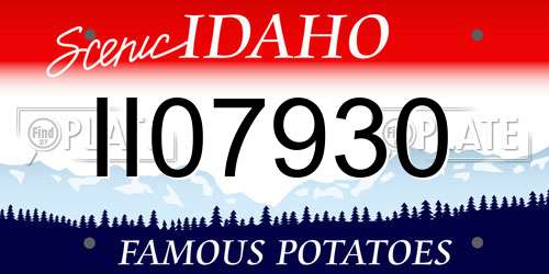II07930 Idaho License Plate