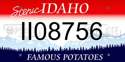 II08756 Idaho License Plate