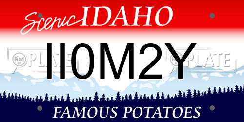 II0M2Y Idaho License Plate