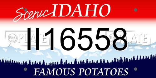 II16558 Idaho License Plate