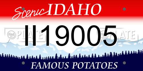 II19005 Idaho License Plate