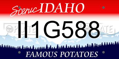 II1G588 Idaho License Plate