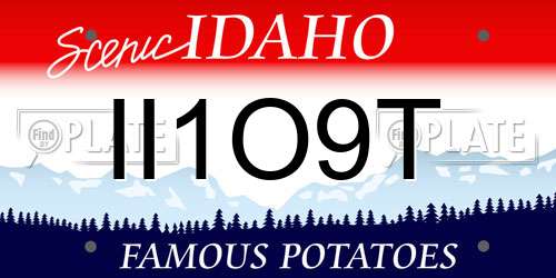 II1O9T Idaho License Plate