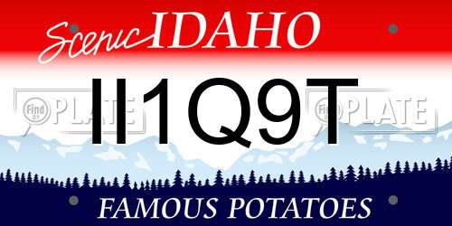 II1Q9T Idaho License Plate