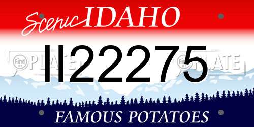 II22275 Idaho License Plate