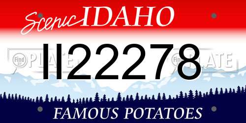 II22278 Idaho License Plate