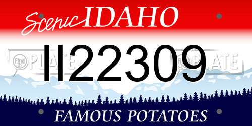 II22309 Idaho License Plate