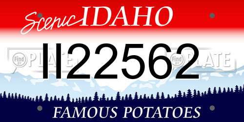 II22562 Idaho License Plate