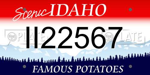 II22567 Idaho License Plate