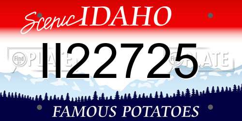 II22725 Idaho License Plate