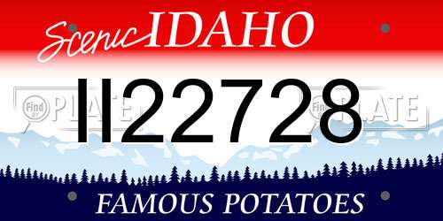 II22728 Idaho License Plate