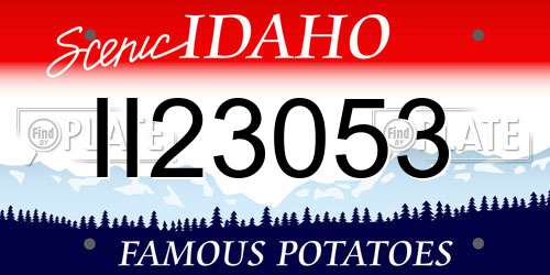 II23053 Idaho License Plate