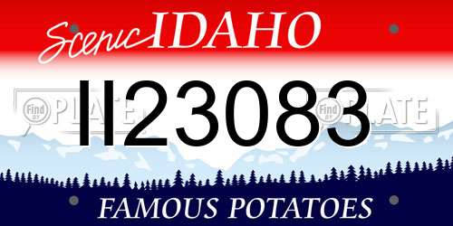 II23083 Idaho License Plate