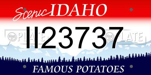 II23737 Idaho License Plate