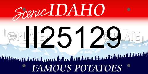 II25129 Idaho License Plate