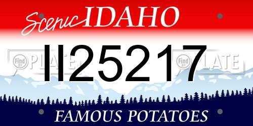 II25217 Idaho License Plate