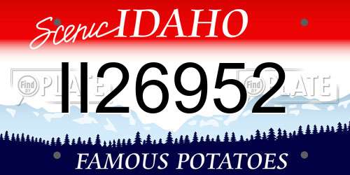 II26952 Idaho License Plate