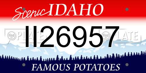 II26957 Idaho License Plate