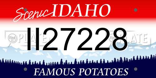II27228 Idaho License Plate