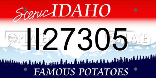 II27305 Idaho License Plate