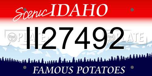 II27492 Idaho License Plate