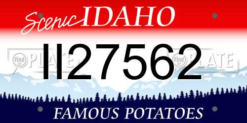 II27562 Idaho License Plate