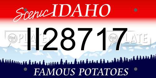 II28717 Idaho License Plate