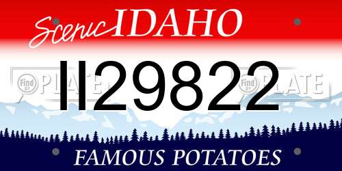 II29822 Idaho License Plate