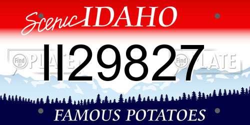 II29827 Idaho License Plate