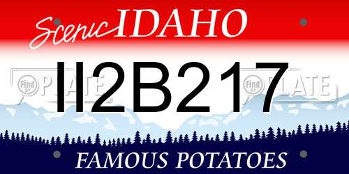 II2B217 Idaho License Plate