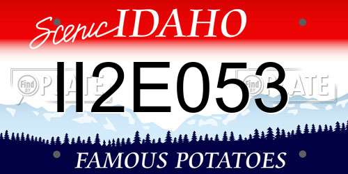 II2E053 Idaho License Plate
