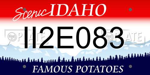 II2E083 Idaho License Plate