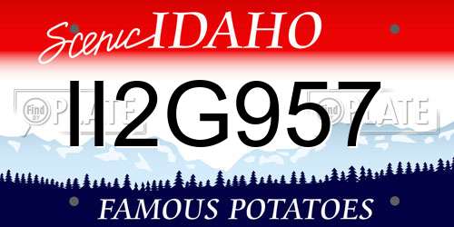 II2G957 Idaho License Plate