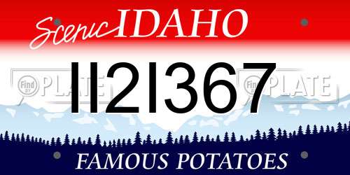 II2I367 Idaho License Plate