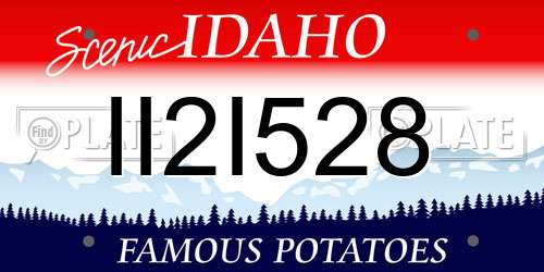 II2I528 Idaho License Plate