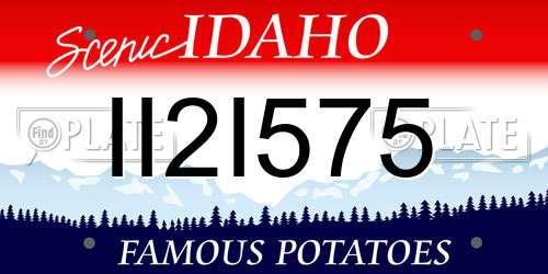 II2I575 Idaho License Plate