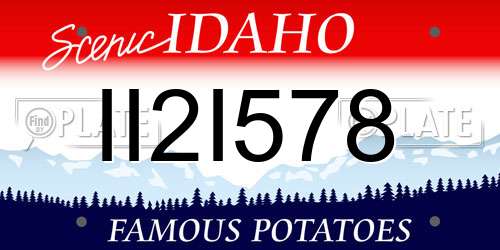 II2I578 Idaho License Plate