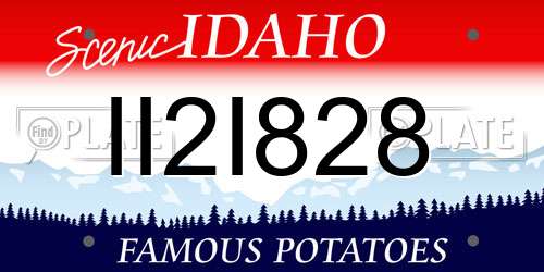 II2I828 Idaho License Plate