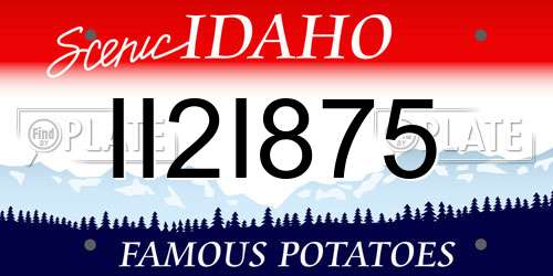 II2I875 Idaho License Plate