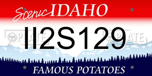 II2S129 Idaho License Plate