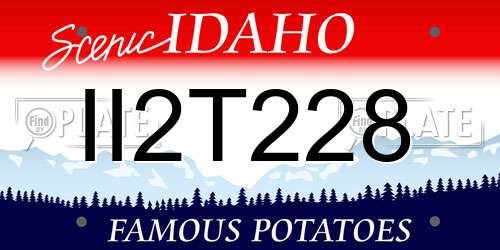 II2T228 Idaho License Plate