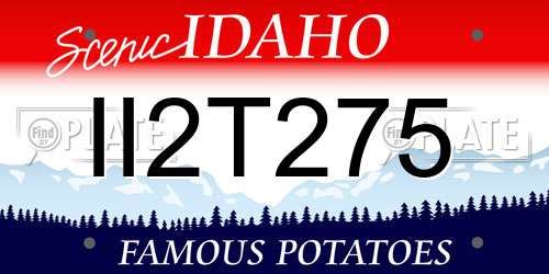 II2T275 Idaho License Plate