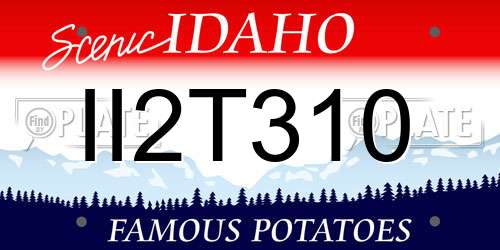II2T310 Idaho License Plate