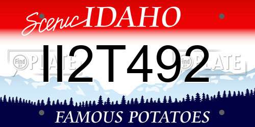 II2T492 Idaho License Plate