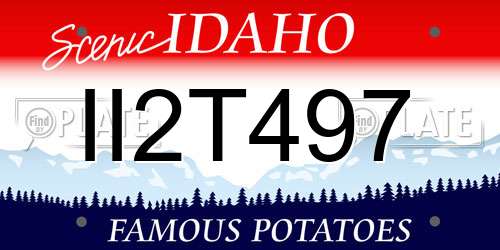 II2T497 Idaho License Plate