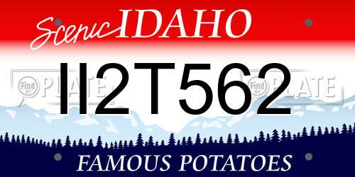 II2T562 Idaho License Plate