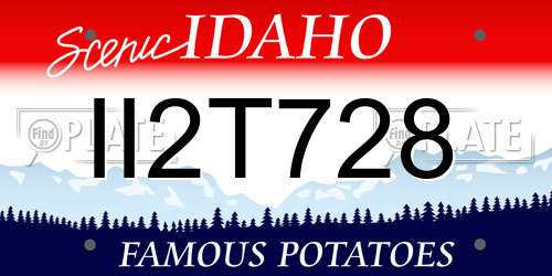 II2T728 Idaho License Plate