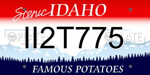 II2T775 Idaho License Plate